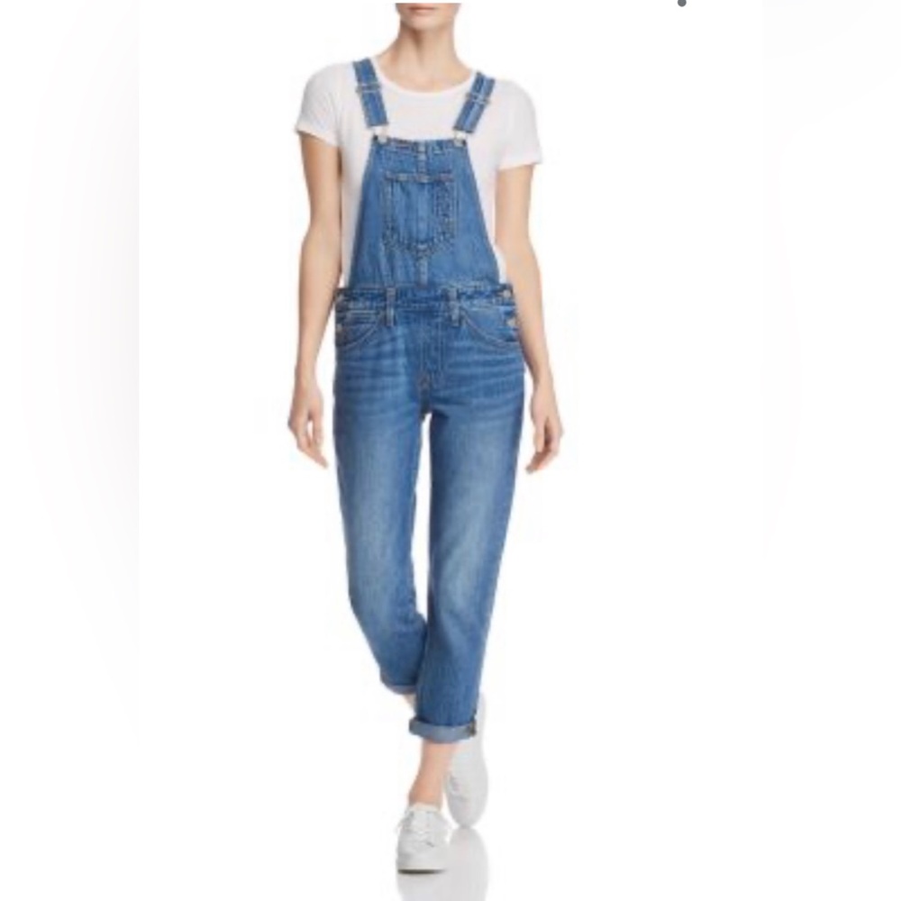 Levi’s Original Denim Bib Straight Leg Overalls in Medium Wash Size M
